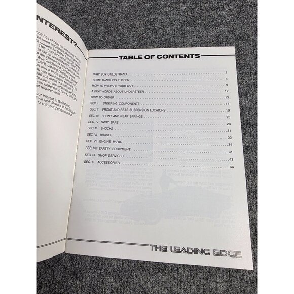 Guldstrand Engineering Corvette Grand Sport 80 Preparation Manual Catalog 1988 - Picture 4 of 7